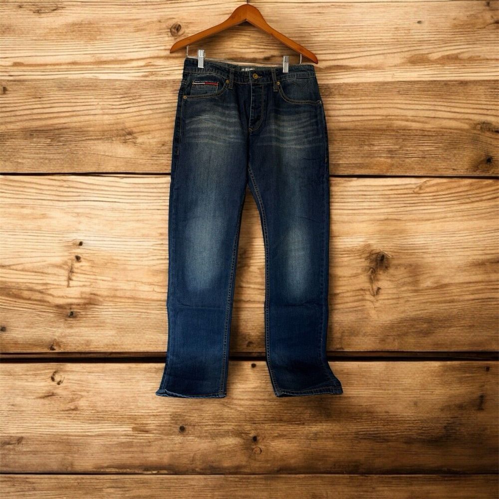TOMMY HILFIGER "RONNIE" Men's Jeans - 31 x 33 Blue Denim - Tapered‎ Leg Mid-Rise